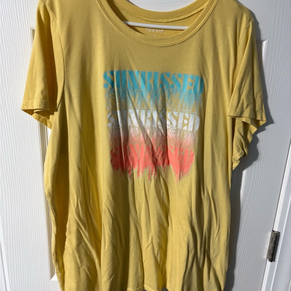 Torrid Yellow Graphic Relaxed Tee